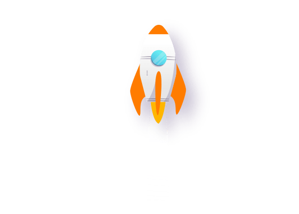 orange rocket launch